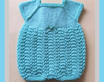 Meadow Sweet Baby Romper - so sweet - for a newborn baby - Knitting Pattern