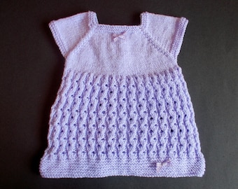 Lilac Blossom Baby Dress - Knitting Pattern