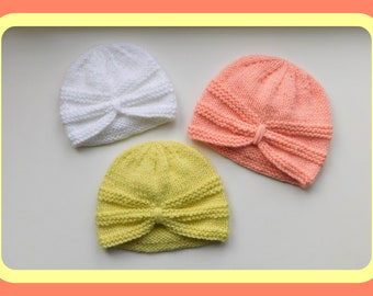 KARINA Turban Hats - Knitting Pattern