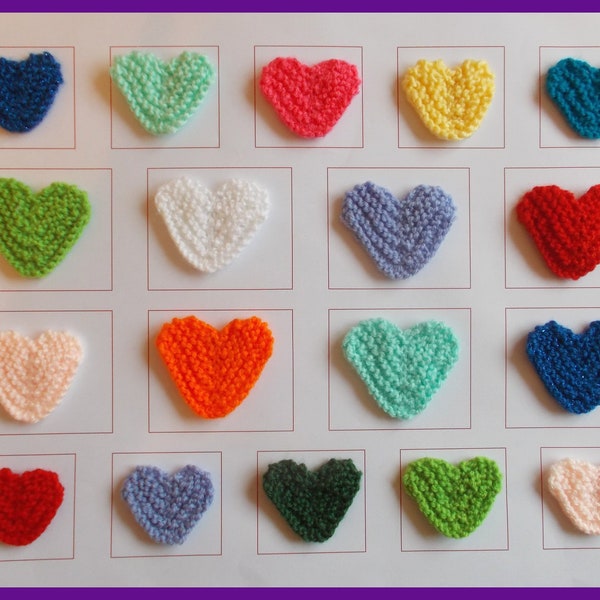 Little Knitted Hearts - Knitting Pattern