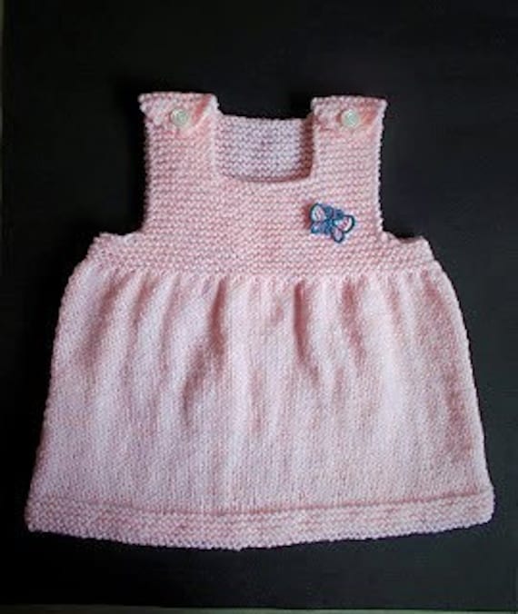 Knitted baby pinafore dress clearance pattern