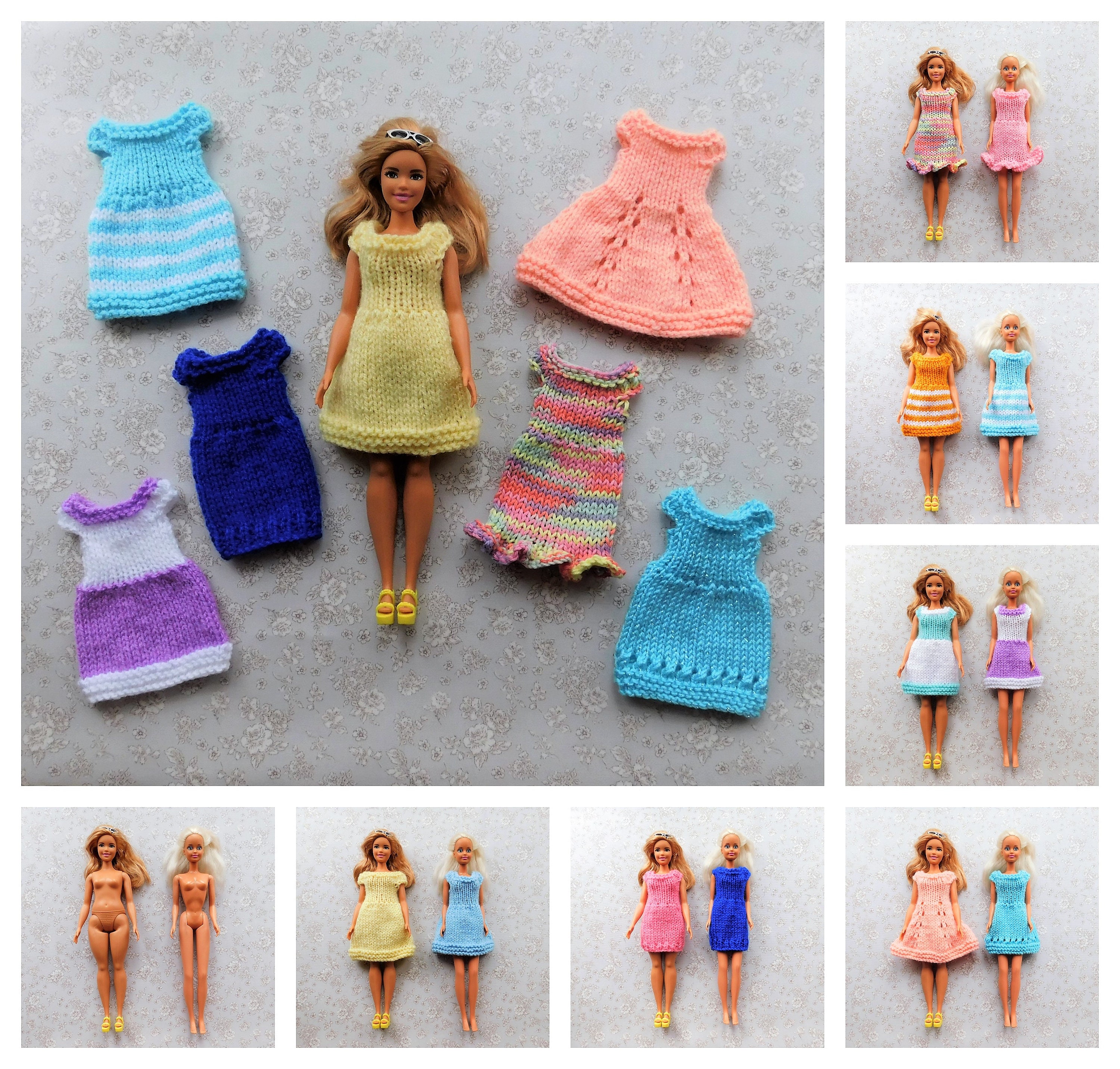 Barbie Fashionista Barbie Clothes Summer Dresses Knitting Pattern 