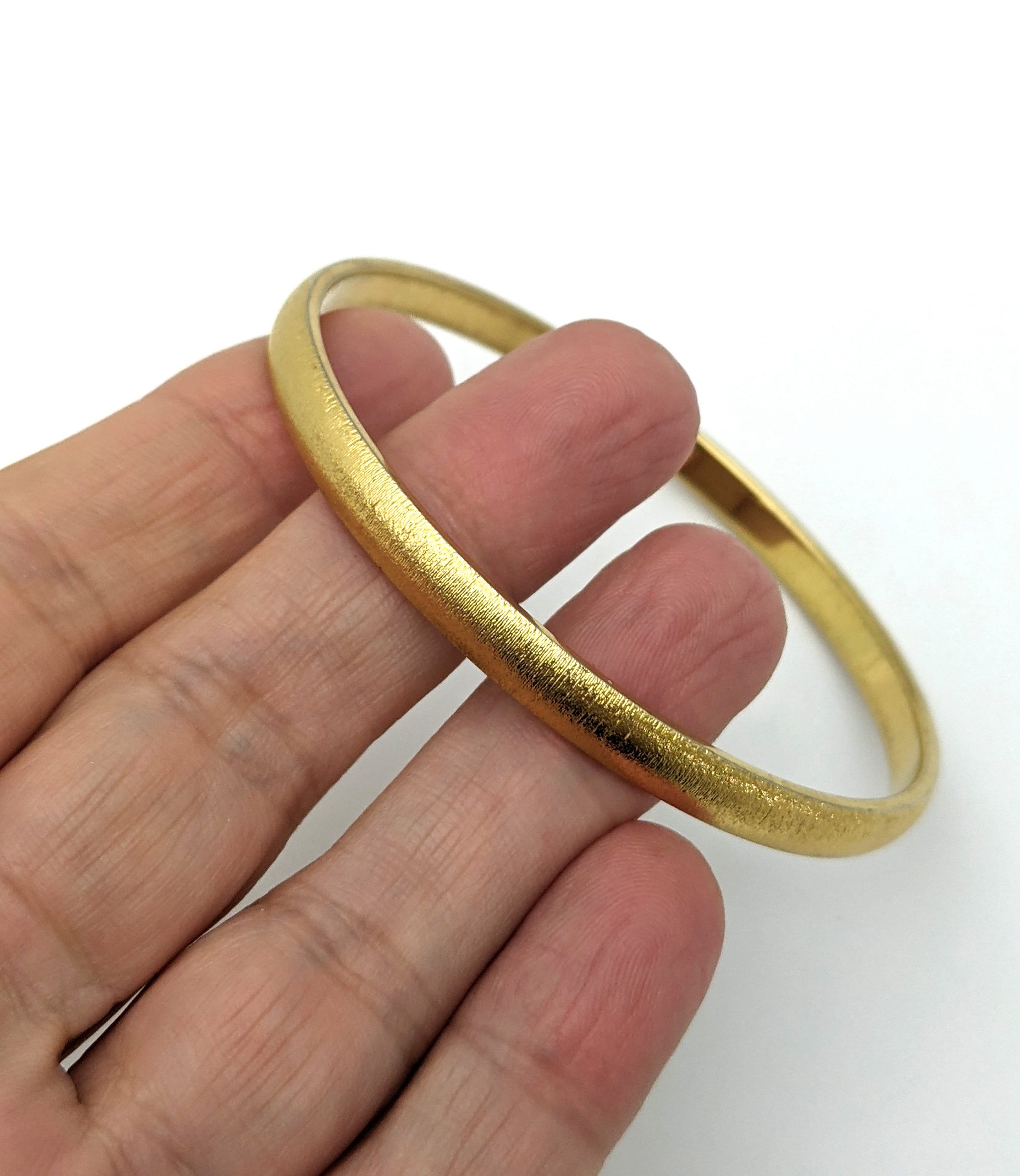 Monet Textured Gold Tone Bangle Bracelet, Vintage Monet Gold