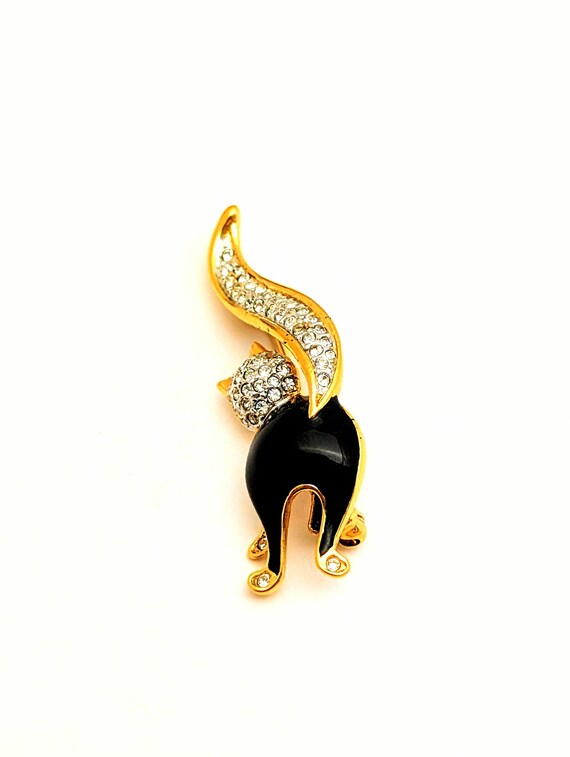 Broche Dauphin Signée ATWOOD & SAWYER - Cristaux Dorés - Neuf Sans Emballage - Bijou De Créateur