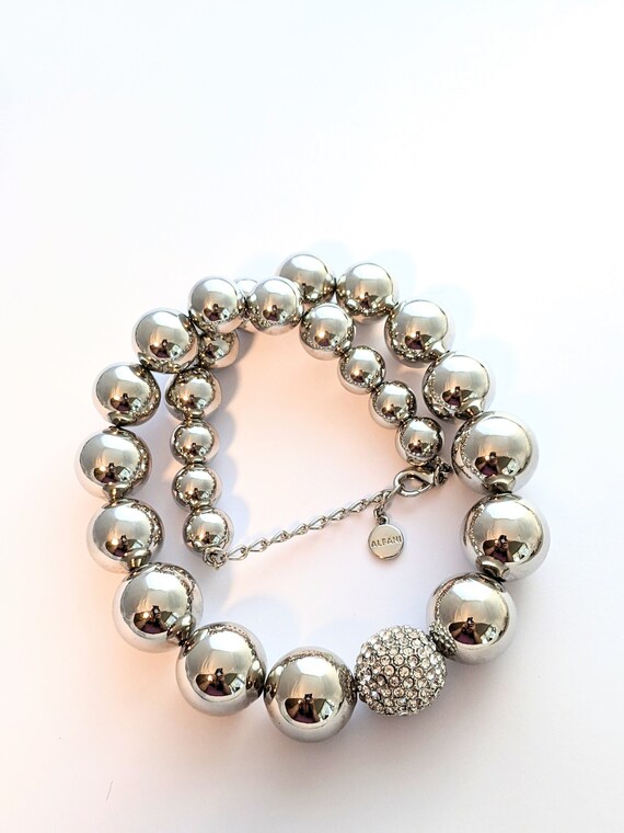 Handmade Multi-Strand Beaded Jewelry Set For Women - Silvertone Bracelet (8"), Necklace (20"), & Earrings - Prom, Party, Or Gift - View #10