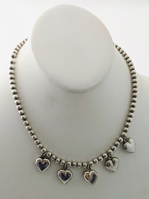 925 Sterling Silver Navajo Pearl Choker Necklace,