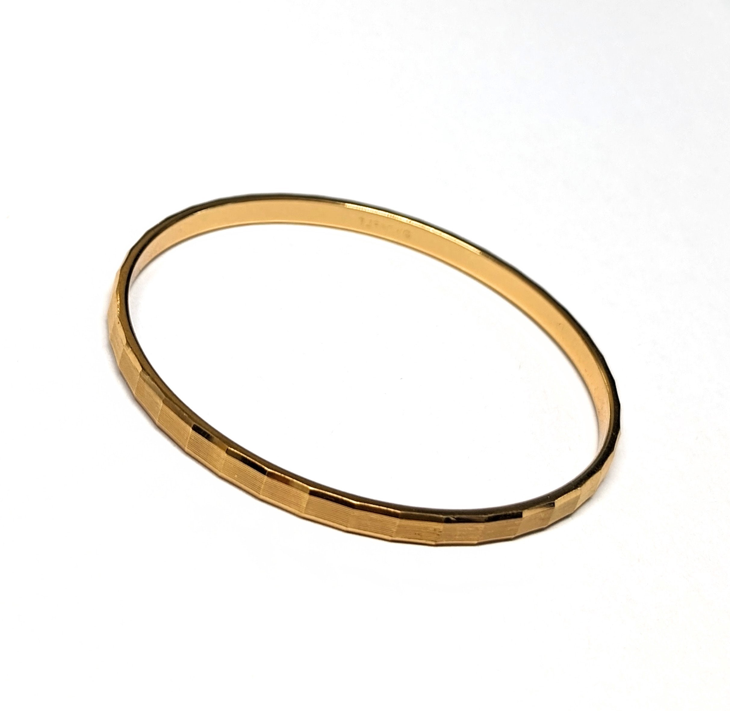 Monet Textured Gold Tone Bangle Bracelet, Vintage Monet Gold