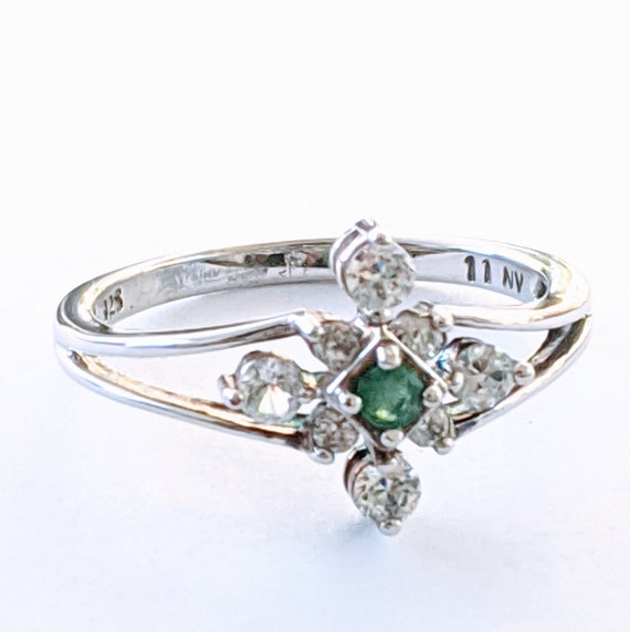 vintage sterling emerald - Gem
