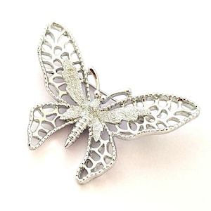Signed Sarah Coventry Silver Tone Butterfly Brooch,  Silver Insect Brooch Pin, Sarah Coventry Jewelry Accessories