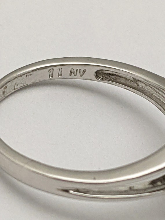 Sterling Silver Emerald Solitaire Ring, Vintage R… - image 6