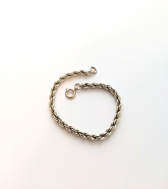 Sterling Silver Rope Chain Bracelet, Mens Sterling Si… Gem
