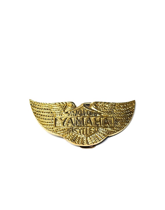 Vintage Brass Yamaha Motorcycle Belt Buckle, Vinta