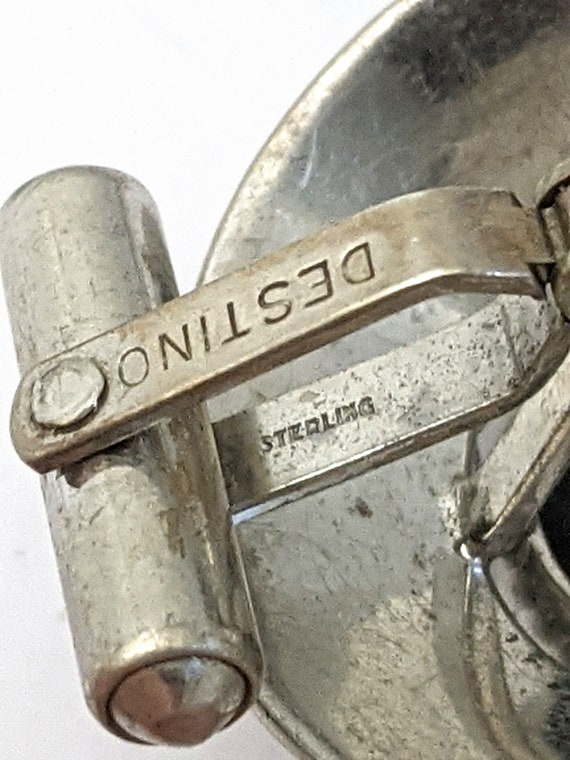 Vintage Mid Century Sterling Silver Destino Onyx … - image 6