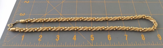 Vintage Avon Gold Tone 18 Inch Beaded Chain, Thin… - image 6
