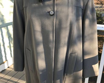 1940's Grey Wool Swing Coat