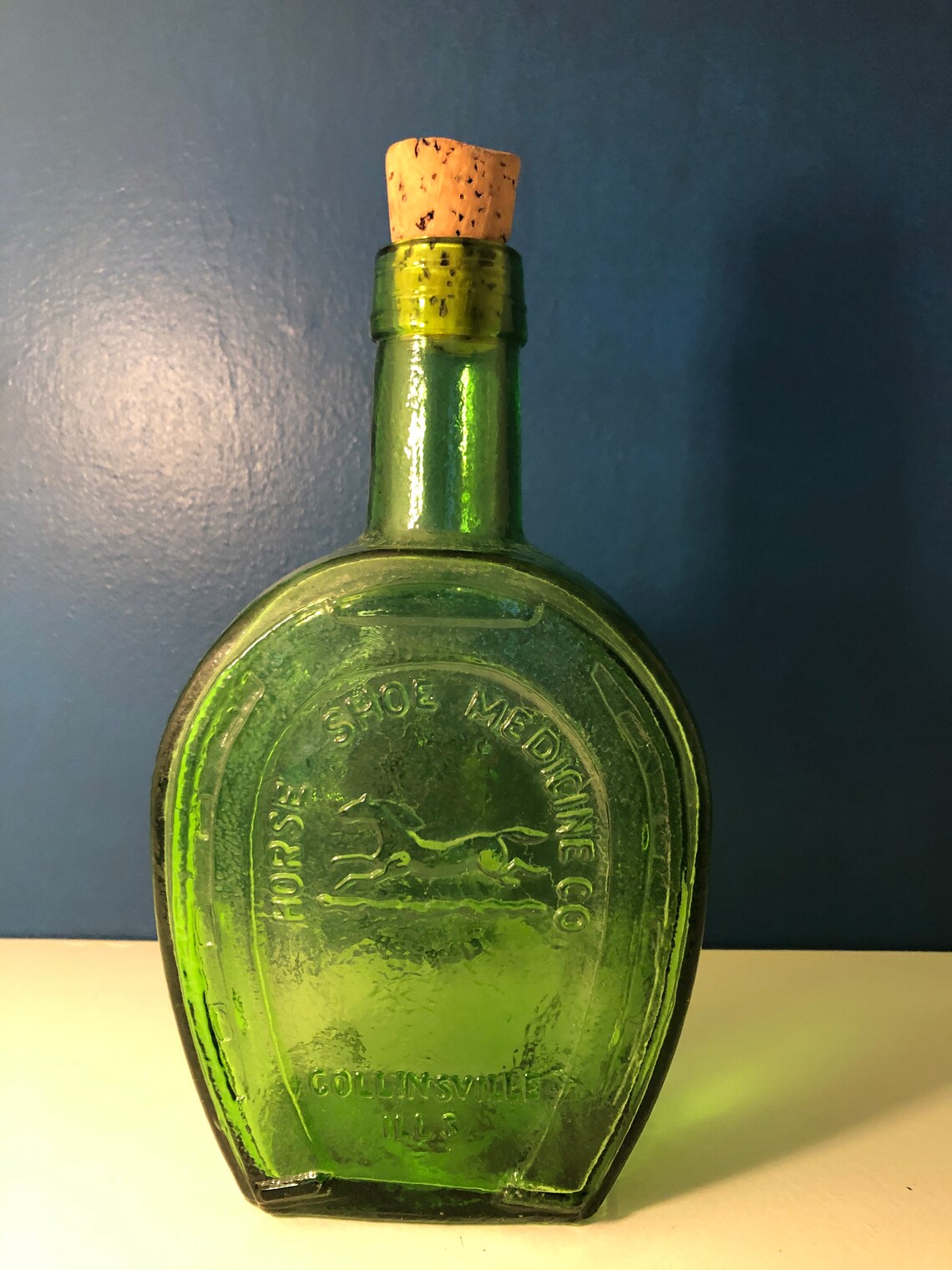 Vintage Green Horse Shoe Bitters Bottle Wheaton NJ Etsy