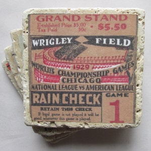 Chicago Cubs Coasters - Wrigley Field Memorabilia - Set of 4