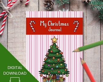 Advent Calendar - Kids Christmas Journal, Memory Book, 25 Days of Christmas Writing Prompts
