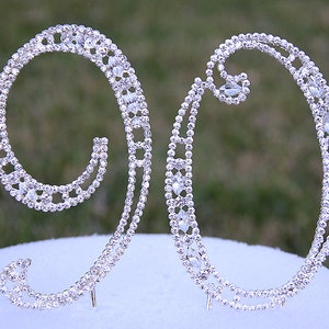New Large 5" Crystal Rhinestone NUMBER (90) Silver Cake Topper 19th Birthday Party 90 Anniversary Free Shipping CT900