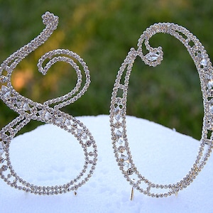 New 5" Large Silver Rhinestone NUMBER (80) Cake Topper 80th Birthday Party Great Gift Idea Free US Shipping CT800