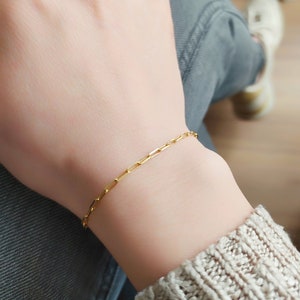 Link bracelet / mini link bracelet / gold bracelet / sterling silver / thin bracelet / boho chic / women&#39;s bracelet / gold / mother