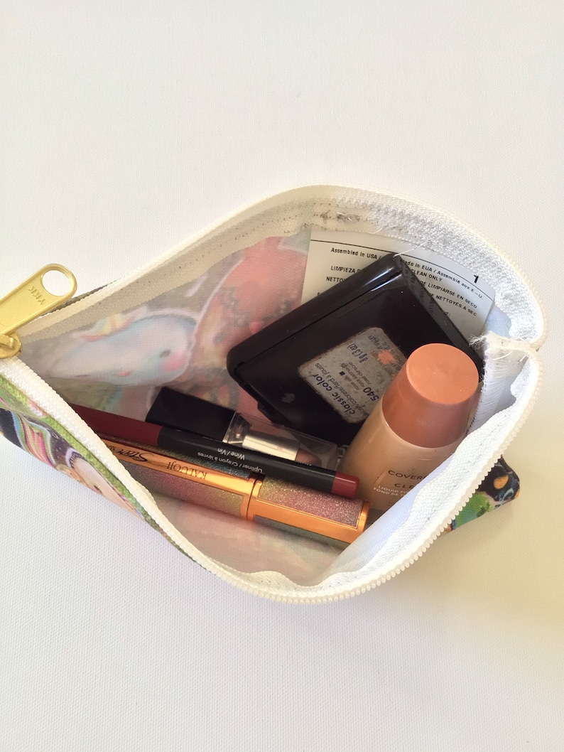 Little Birdies Makeup Bag Printed with my original mixed media painting