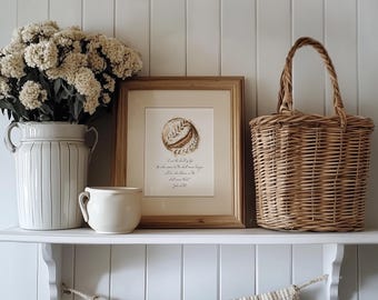 John 6:35 Sourdough Bread Giclee Print, Kitchen Art