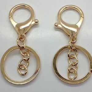20pcs Gold Key chain Key rings Lobster  Clasps keyrings For Handbang DIY