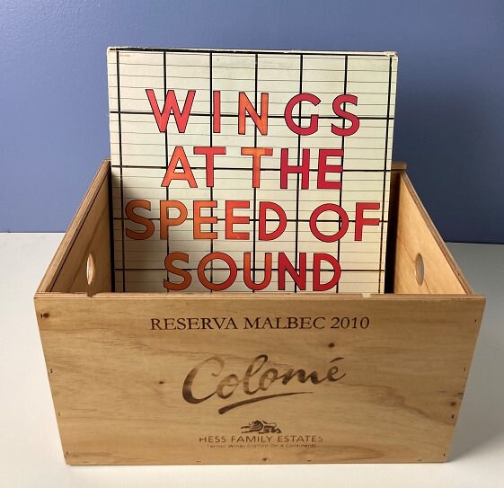 Authentic Wine Crate With Lid, LP Storage Box, Vinyl Crate, Display Box