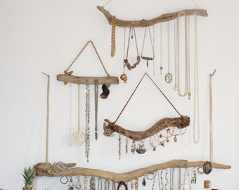 Driftwood Jewelry Organizer / Made to Order - You Pick the Pieces / Salvaged Wood Jewelry Display, Necklace Hanger, Upcycled Jewelry Storage