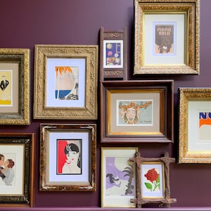 Framed Antique Art / Antique Sheet Music Art in Salvaged Vintage Frames, MCM Decor, Real Vintage Wall Art