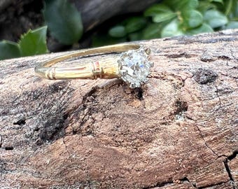 Victorian Diamond Engagement Ring,  Antique Engagement Ring, Minimalist Ring, Alternative Ring