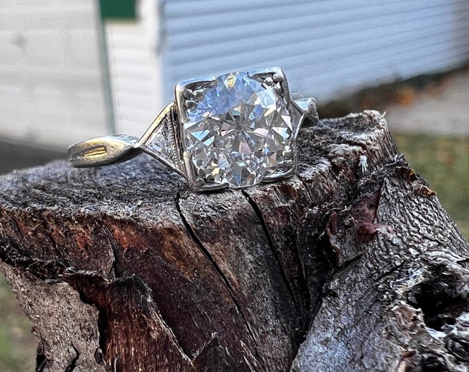 Art Deco Platinum Diamond Engagement Ring, , Deco Diamond Ring, Art Deco Diamond Ring, Conflict Free