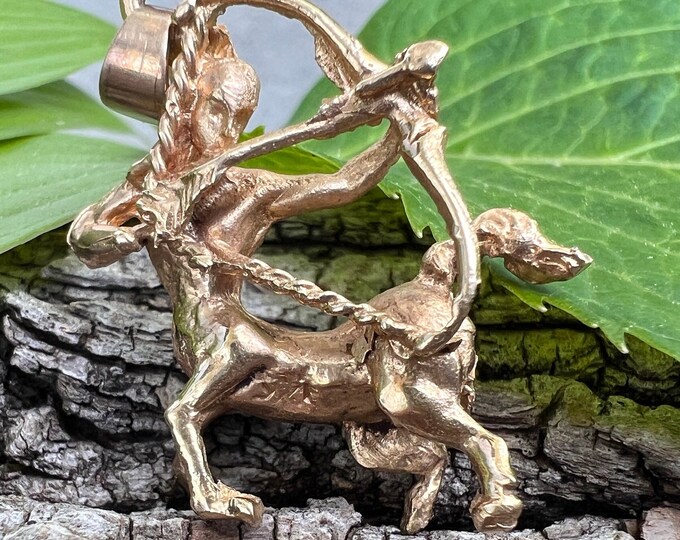 Gold Centaur Pendant, Centaur Pendant, Centaur Jewelry, Centaur Necklace