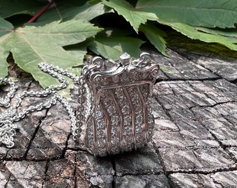 Diamond Purse Pendant, Gold Purse Pendant