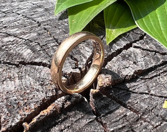 14K Gold Band, Yellow Gold Band, Thin Gold Band, Gold Stacking Band, Gold Band Size 5.5