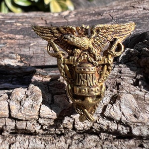 USNA Antique Pin, US Navy Pin, Deco Naval Pin, Naval Pin, Gold Naval Pin, Eagle Pin
