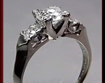 Vintage Diamond Engagement Ring Diamond Engagement Ring Platinum Wedding Ring - ER 181M
