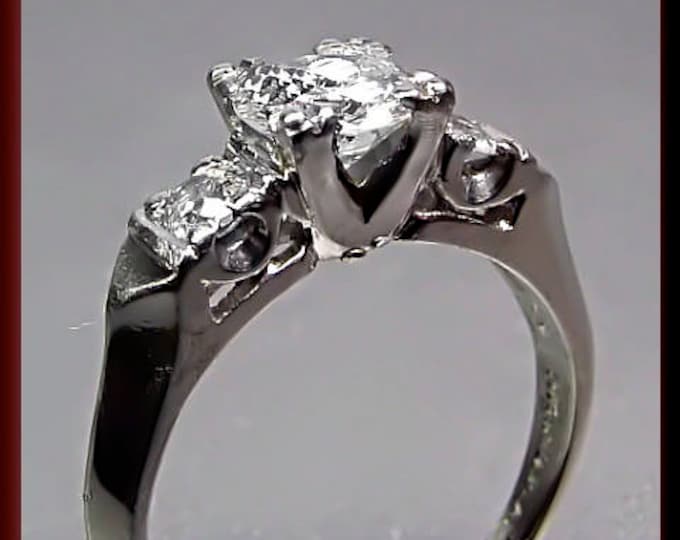 Vintage Diamond Engagement Ring Diamond Engagement Ring Platinum Wedding Ring - ER 181M