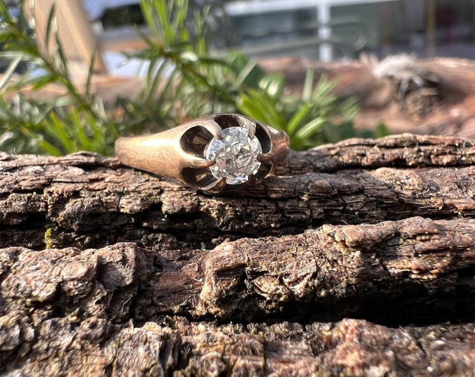 Victorian Engagement Ring, Alternative Engagement Ring, Victorian Ring, Antique Engagement Ring, Yellow Gold Engagement Ring, Dainty Ring
