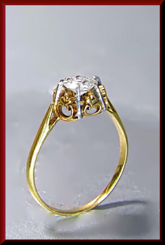 Victorian Diamond Engagement Ring Vintage Diamond… - image 2
