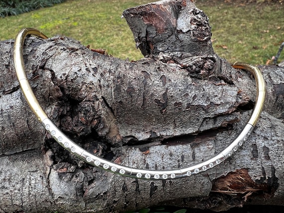 Gold Diamond Choker, Omega Choker, Omega Diamond … - image 1
