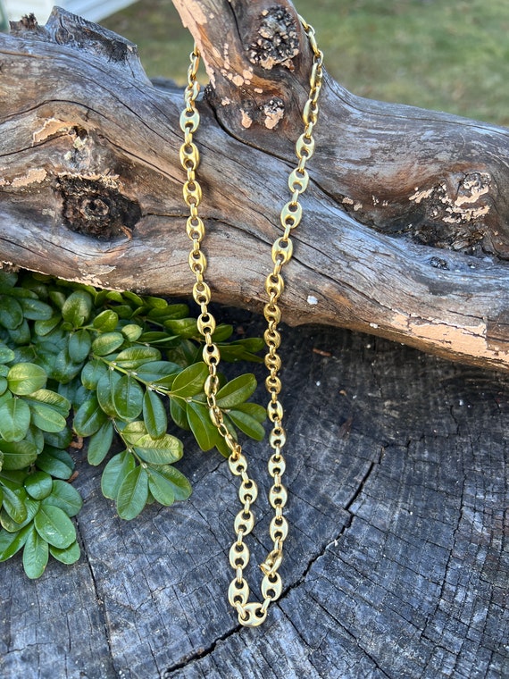 Mariners Link Chain,  Chunky Gold Chain, Long Gold