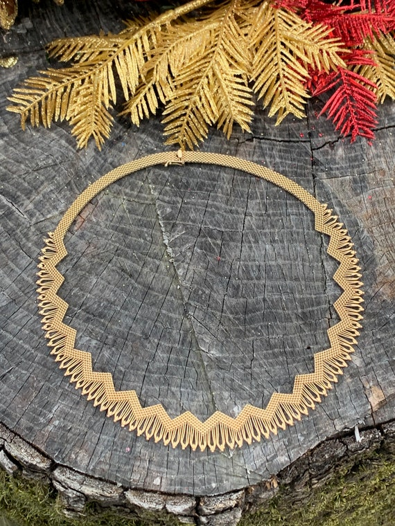 Chunky Gold Choker, Wide Gold Choker, Thick Gold C