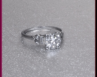 Art Deco Engagement Ring Antique Engagement Ring Alternative Engagement Ring Filigree Engagement Ring Platinum Ring Minimalist Ring For Her