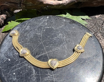 Diamond Heart Bracelet, Heart Bracelet, Heart Jewelry, Seidengang Bracelet