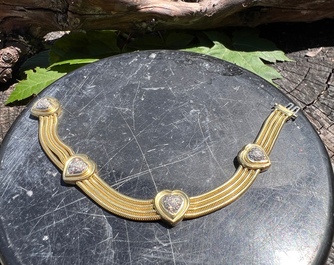 Diamond Heart Bracelet, Heart Bracelet, Heart Jewelry, Seidengang Bracelet