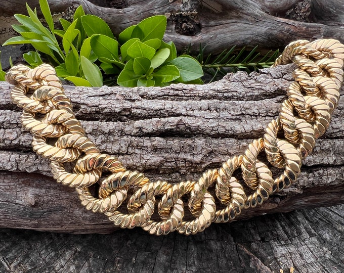 Chunky Gold Choker, Wide Gold Choker, Thick Gold Choker, Bold Gold Choker, Circle Link Chain