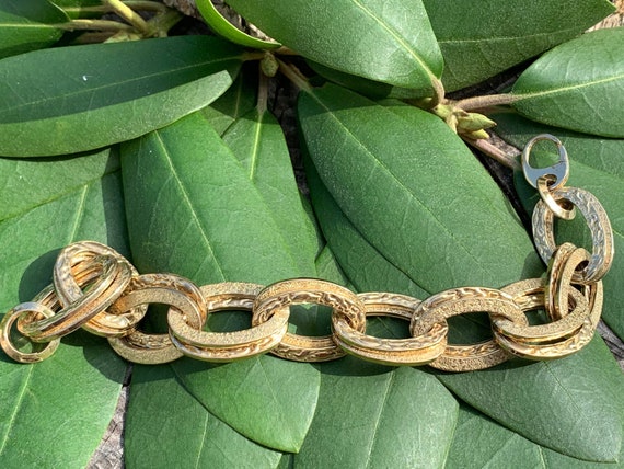Wide Gold Bracelet, Chunky Wide Gold Bracelet, 196