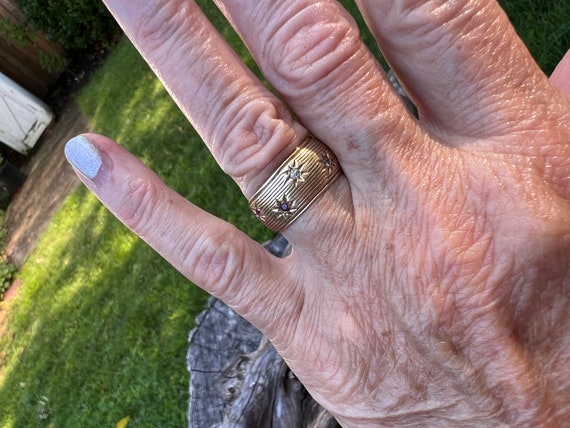 Wide Ruby Band, Diamond and Ruby Band, Ruby Wide … - image 9